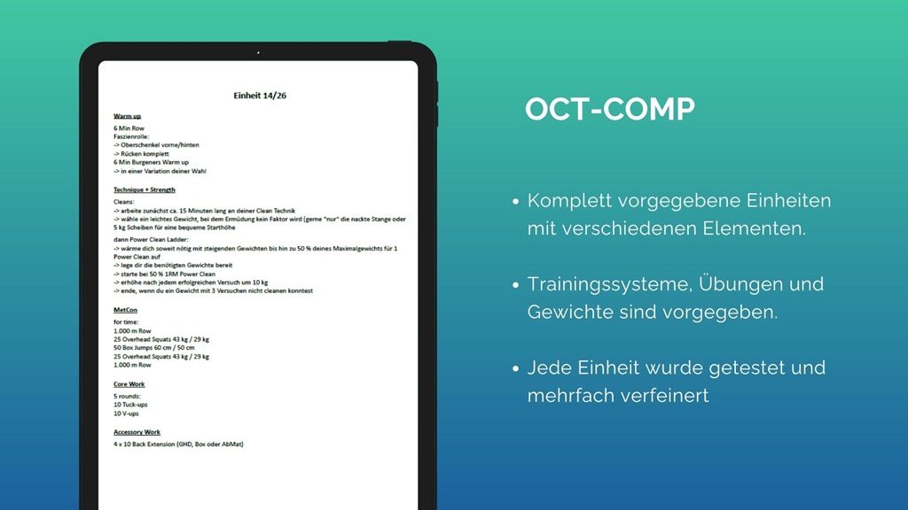 OCT-COMP - Wettkampfplan Vorschau 2 OCT-COMP - Wettkampfplan Vorschau 2