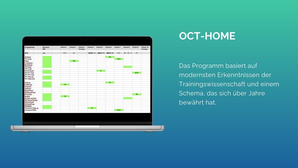 OCT-HOME - Heimtrainingplan Vorschau 3 OCT-HOME - Heimtrainingplan Vorschau 3