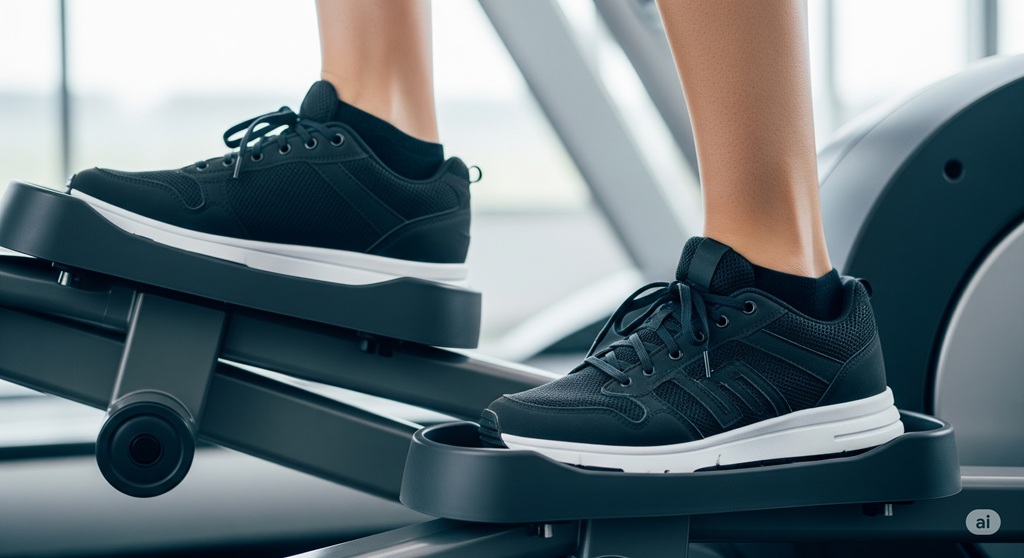 Person nutzt die Rückwärtsbewegung auf dem Crosstrainer für ein variantenreiches Training
