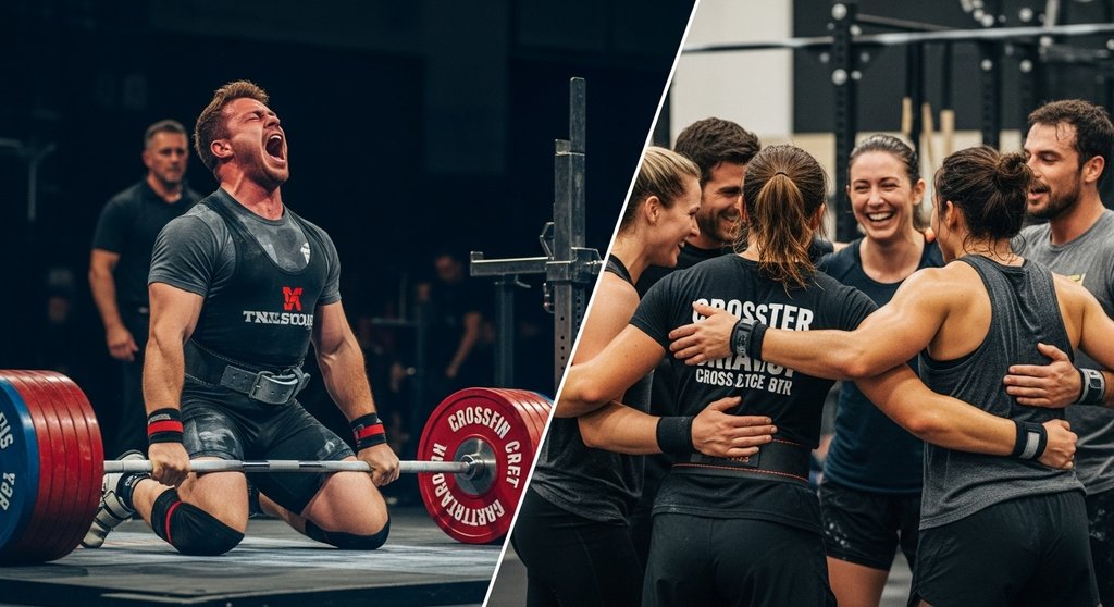 Crosstraining vs Powerlifting: Triumph eines Powerlifters neben dem gemeinschaftlichen Erfolg im Crosstraining.