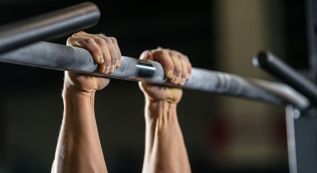 Detailaufnahme des False Grip als Technik zum Muscle Up lernen