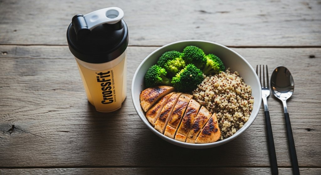 Post-Workout Mahlzeit für die Regeneration im CrossTraining mit Protein und Kohlenhydraten.