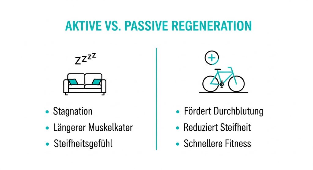 Infografik, die die Vorteile von aktiver Regeneration gegenüber passiver Regeneration zeigt.