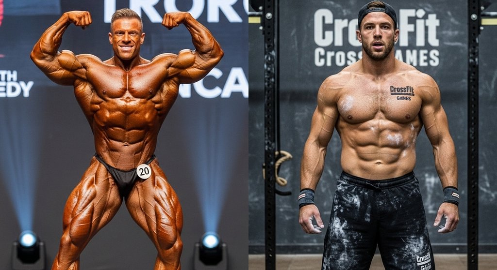 Vergleich der Körper-Resultate bei CrossTraining vs Bodybuilding.